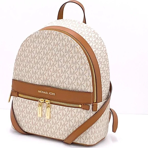 MICHAEL KORS KENLY MEDIUM BACKPACK VANILLA SIGNATURE COLOR - Picture 2 of 16